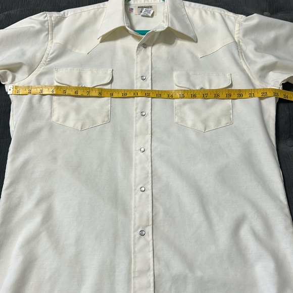 Ruddock Classic Fit Extra Long Tail Men Pearl Snap Western Cowboy Shirt 16 1/2 - Picture 8 of 9